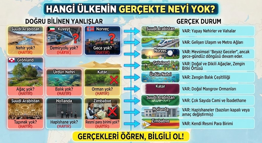Hangi Ülkenin Gerçekte Neyi Yok?